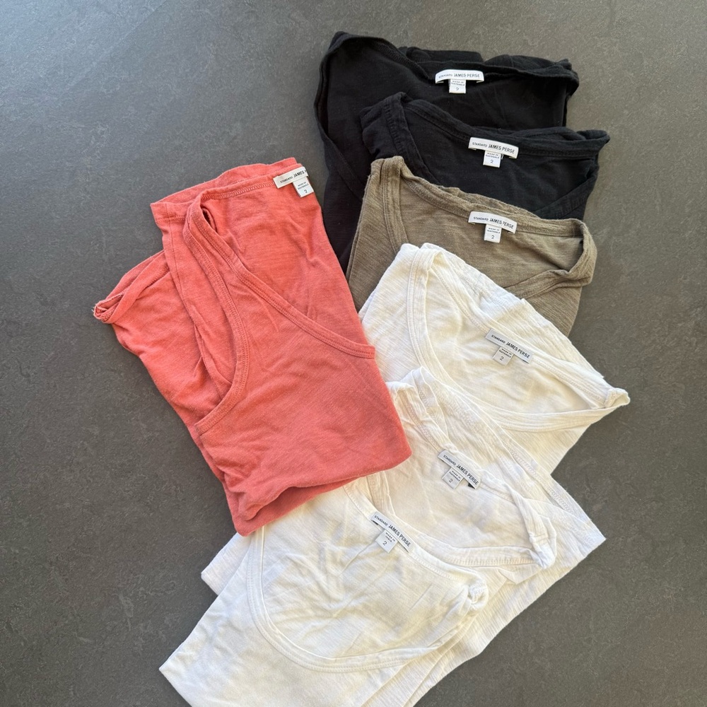 Set of 7 JAMES PERSE Tees in Various Colors